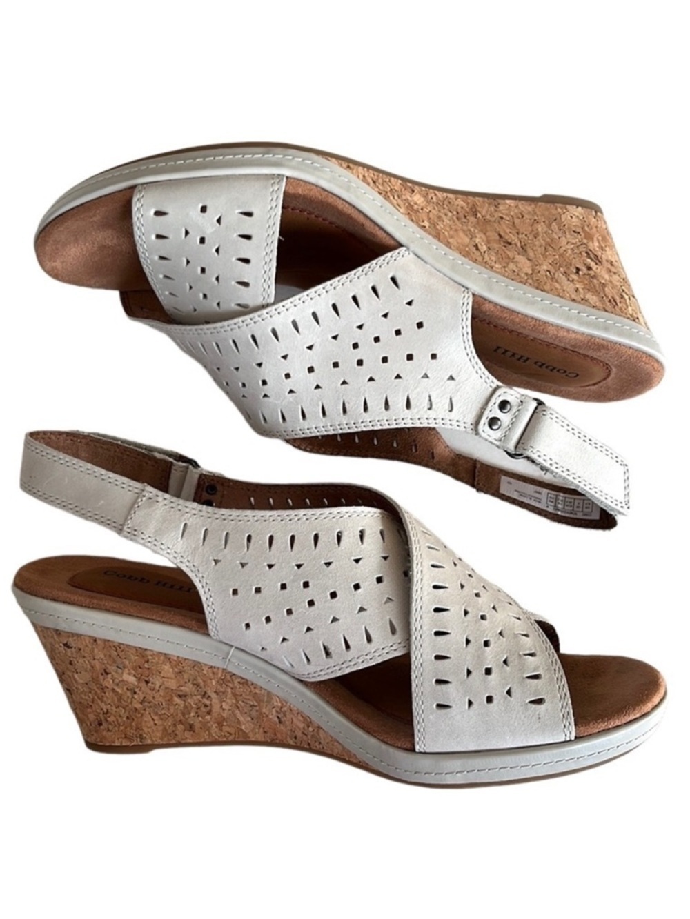 EUC Cobb Hill Leather Wedge Sandals